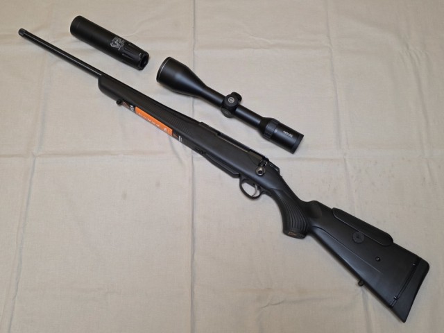 Tikka T3x LINKS 6,5x55 m/Hawke Endurance 3-12x56i og A-Tec V2 lyddemper