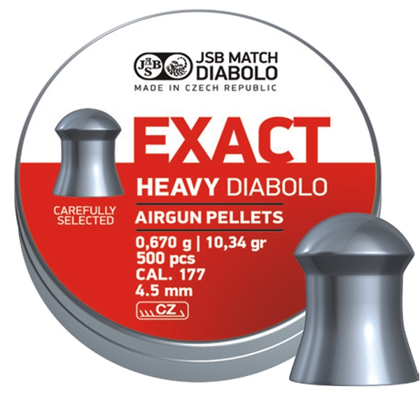 JSB Exact Heavy 4,52mm kule for luftgevær - 500stk 