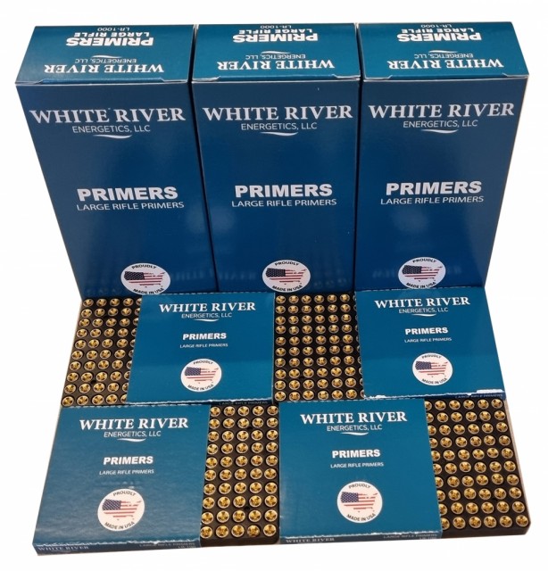 White River Small Pistol Tennhetter - 1000 pakk