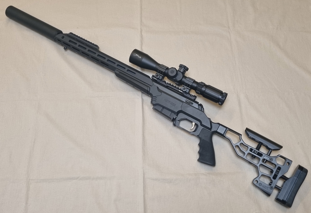 Browning X-Bolt Tactical 308 Win MDT m/4-14x44 FFP Sun Optics kikkertsikte og A-Tec lyddemper