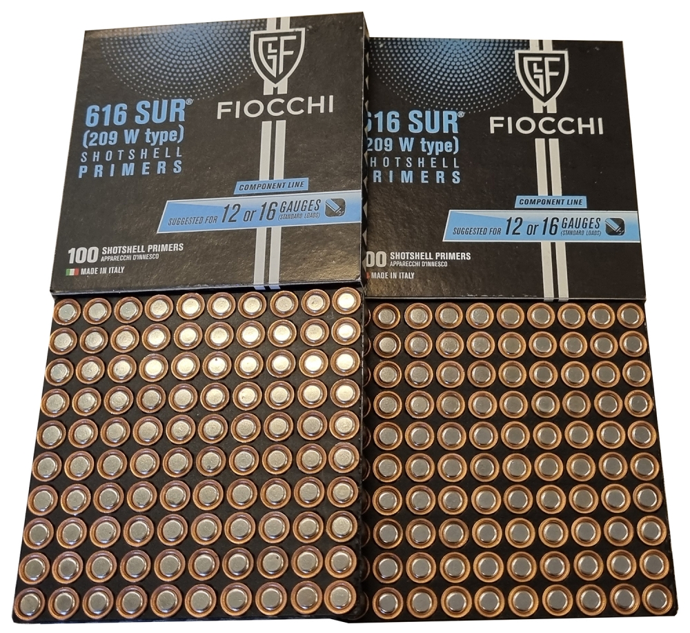 Fiocchi DFS 616 Tennhetter type 209. Brett med 100stk